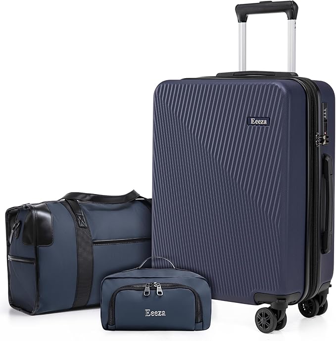 Expandable Carry on Luggage Sets,Suitcases with Detachable Wheels Hardshell 22x14x9 Airline Approved,Lightweight Luggage Set with TSA Lock,Carry on Suitcase