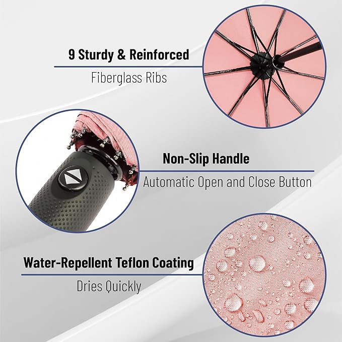 Mr. Pen- Windproof Travel Umbrella, Automatic Umbrellas for Rain, Compact