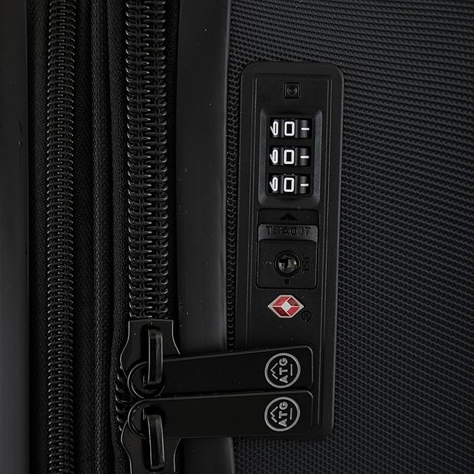 Wrangler ATG Trailway Expandable Hardside Luggage, Jet Black, 22" Carry-On