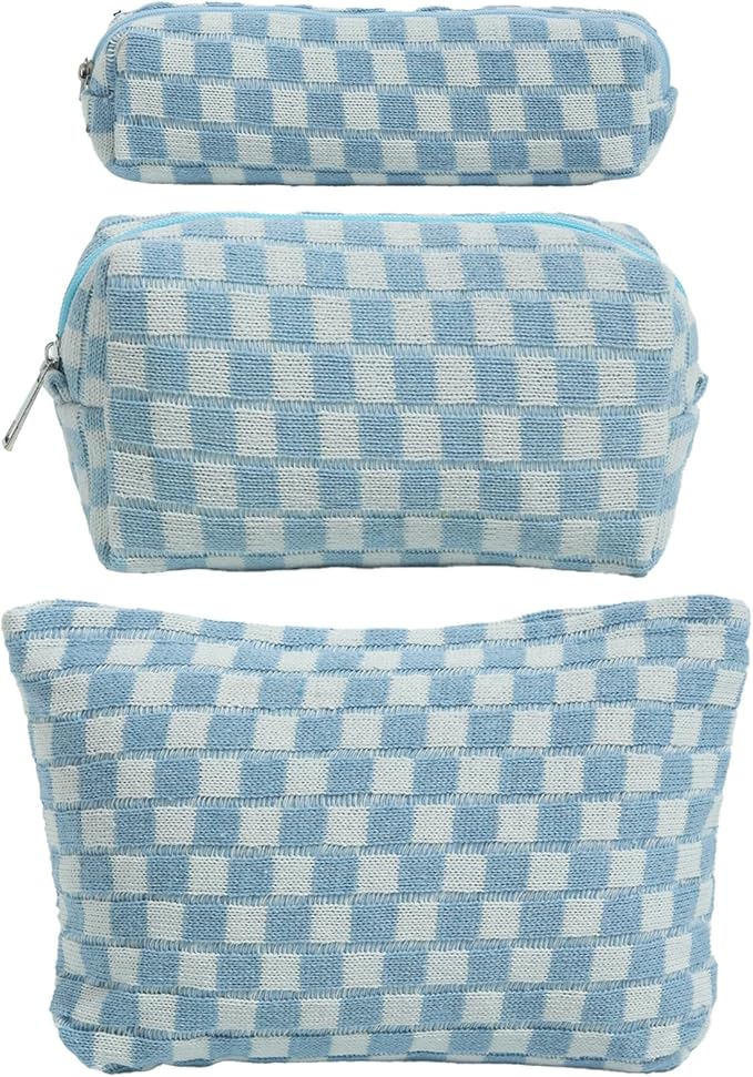 LYDZTION Makeup Bag Cosmetic Bag for Women,1Pcs Large Capacity Makeup Bags and 1Pcs Pencil Case Makeup Brushes Storage Bag Travel Toiletry Bag Organizer