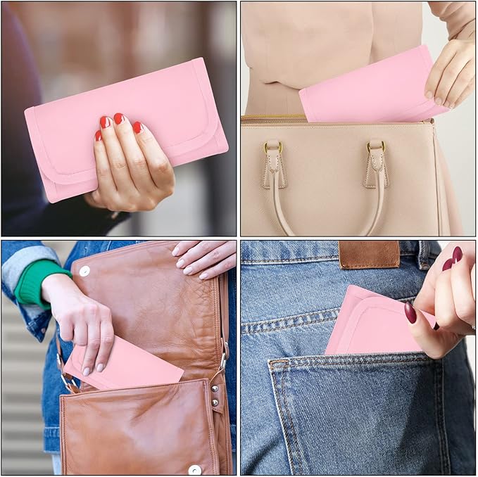VOCHIC Money Wallet, Money Organizer for Cash with 6 Zippered Pocket Multipack Money Pouch, Cash Bill Organizer, Money Bag Small Travel Money Holder for Budgeting, Receipt and Tips