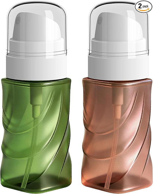 2 Pack Small Spray Bottle 2oz/60ml, Travel Size Mini Fine Mist Spray Bottles, Leakproof & Refillable Empty Spray Bottle for Hair, Face, Plant and Cleaning