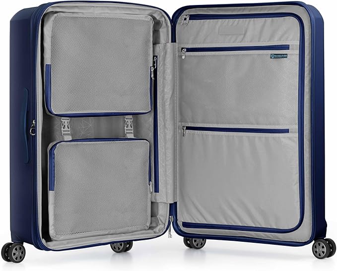 Traveler's Choice Pagosa Hardshell Expandable Luggage with Spinner Wheels, Navy, 30-Inch Large