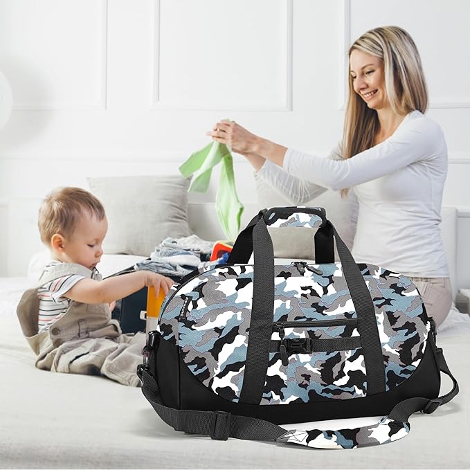 Stumdo Kids Overnighter Duffel Bags for kids, Carry-On Size & Ideal for School Practice or Overnight Travel Weekender Tote for Travel Gym Sport bag for Boys & Girls (11sanhui)