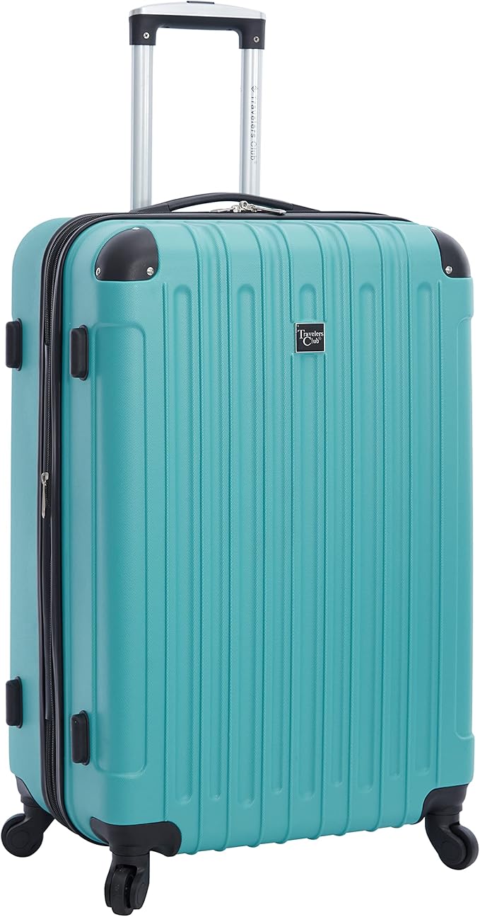 Travelers Club Midtown Hardside 4-Piece Luggage Travel Set, Emerald