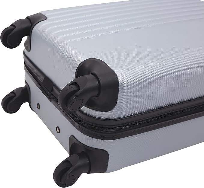 Travelers Club Cosmo Luggage, Silver-20, 20-Inch