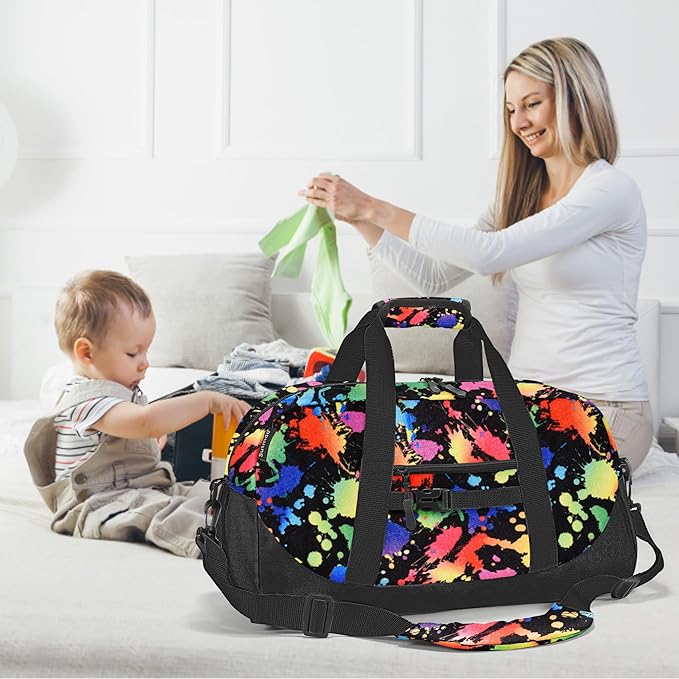 Stumdo Kids Overnighter Duffel Bags for kids, Carry-On Size & Ideal for School Practice or Overnight Travel Weekender Tote for Travel Gym Sport bag for Boys & Girls (11cse)