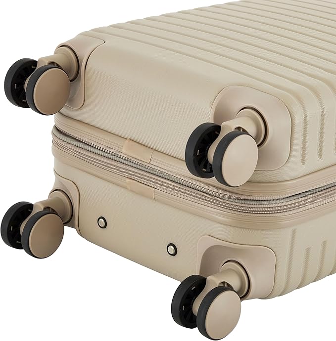 kensie 22" Graceful Hardside Carry-On Luggage, Light Taupe