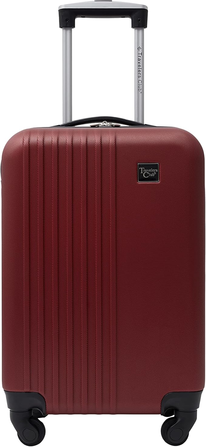 Travelers Club Cosmo Luggage, Rhubarb Red - 20 Inch, 20-Inch