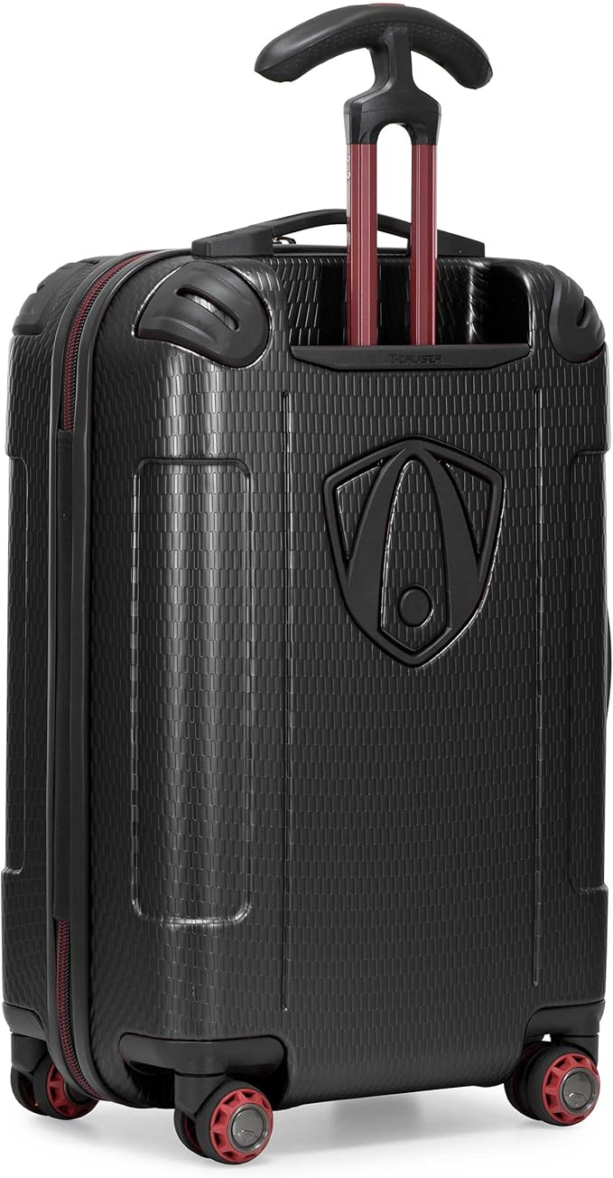 Traveler's Choice Maxporter II Polycarbonate Hardside Trunk with Spinner Wheels, Black, 22-Inch Carry-on Luggage