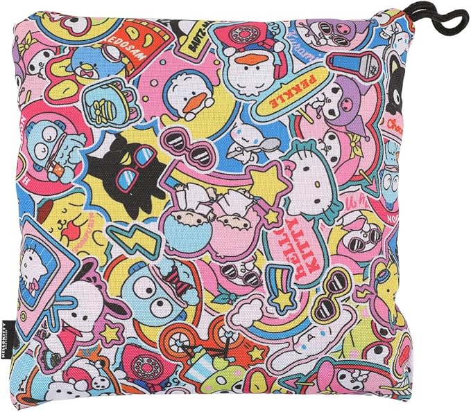 Hello Kitty & Friends All-Over Character Print White & Pink 21" Packable Duffel