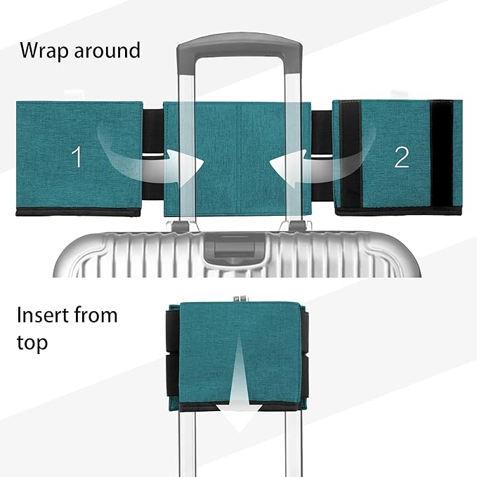 Luggage Travel Cup Holder Attachment. Hands-Free Drink Carrier for Coffee Mugs & Tumblers, Fits Suitcase & Roll-On Handles. Must-Pack Travel Accessory, Gift for Flight Attendants & Travelers