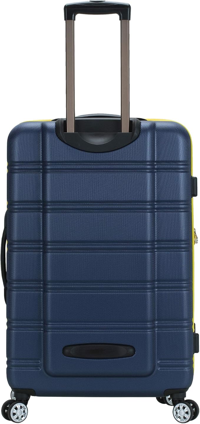 Rockland Melbourne Hardside Expandable Spinner Wheel Luggage, Navy, 3-Piece Set (20/24/28)