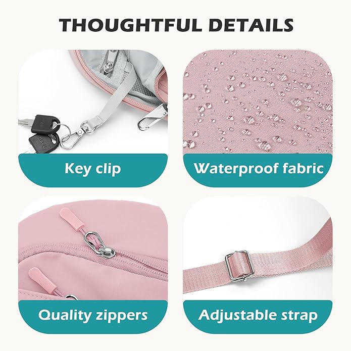 TOPEAST Anti Theft Crossbody Bags for Women Men, Small Sling Crossbody Bag Travel Purse Shoulder Wallet with RFID Blocking