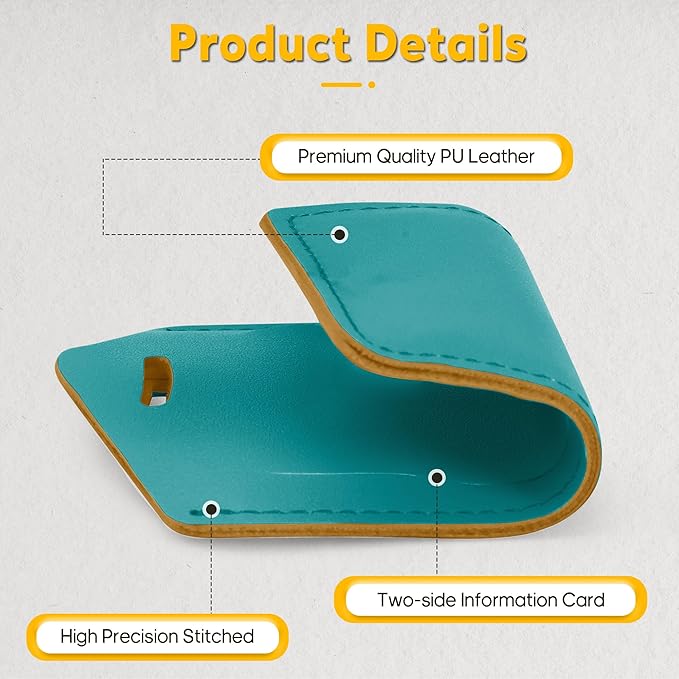 Travelambo Luggage Tags for Suitcases Faux Leather Privacy Protection 2 Pack Bag Tags Travel Accessories Essential, Bright Green