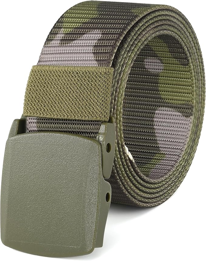 Mile High Life Nylon Web Belt Outdoor Military Belt With TSA Safe Plastic Buckle Belt