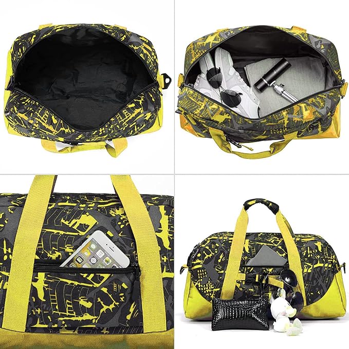 Stumdo Kids Overnighter Duffel Bags for kids, Carry-On Size & Ideal for School Practice or Overnight Travel Weekender Tote for Travel Gym Sport bag for Boys & Girls (11tyhuang)