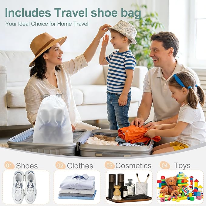 Shoe Washing Machine Bag,Laundry Shoe Bag for Washer and Dryer,Reusable Shoe Cleaning Bag for Sneakers,Tennis Shoes,With Self-locking Zipper, Microfiber Inside,Include Shoe Bag (Pro White - 2 Pack)