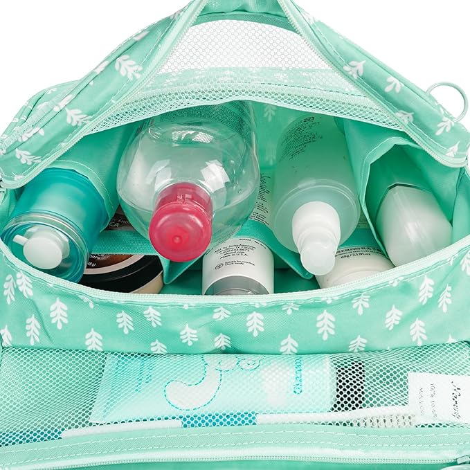 Narwey Small Hanging Travel Toiletry Bag for Women, Travel Bag for Toiletries, Makeup Bag Organizer Make Up Bags Cosmetic Bags for Girls