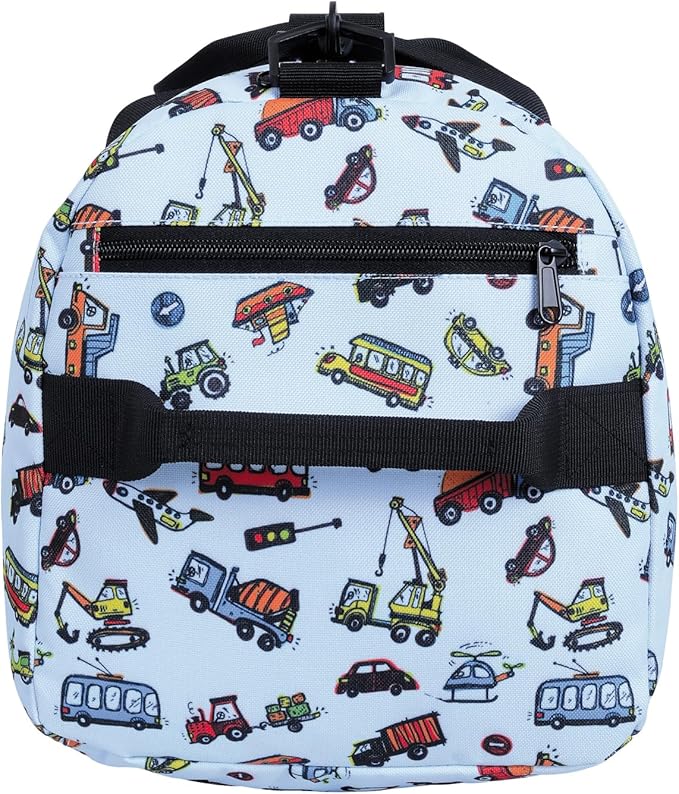 Kids Duffle Bag Overnight Bags for Boys and Girls Weekender Sleepover Carry-On Tote for Traveling Gym Sport Dance (Trucks)