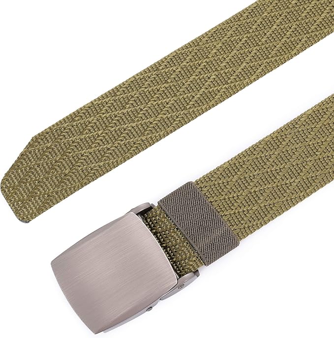 Mile High Life Nylon Web Belt Outdoor Military Belt With TSA Safe Plastic Buckle Belt
