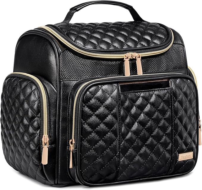 Large Leather Toiletry Bag for Women Men,Bathroom Bag,Water Resistant Shower Bag,Makeup Bag,Portable Shower Caddy for College Dorm,Hanging Travel Toiletry Bag with Transparent Waterproof Phone Pocket