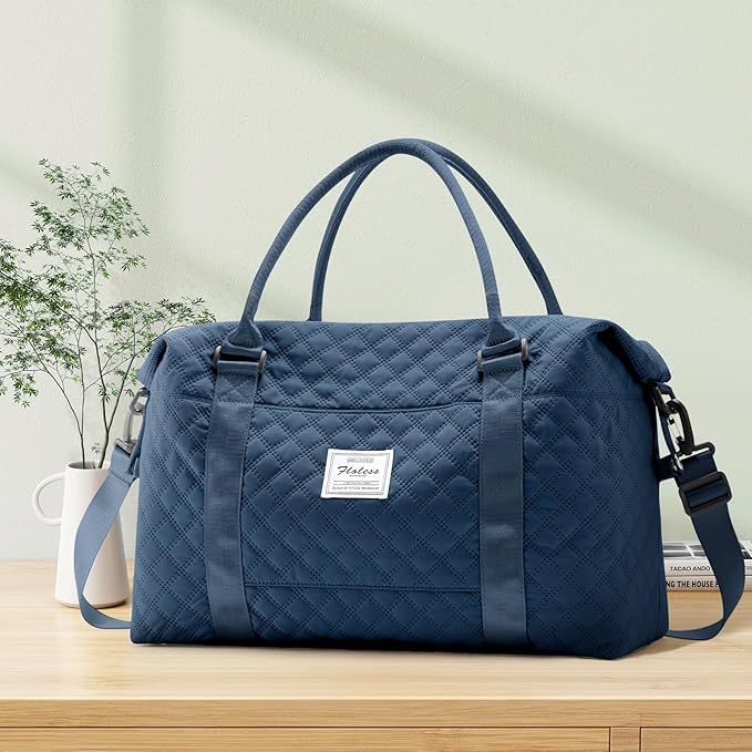 HYC00 Travel Duffel Bag,Carry-on Overnight Weekender Bags for Women,Sports Tote Gym Bag with Wet Pocket