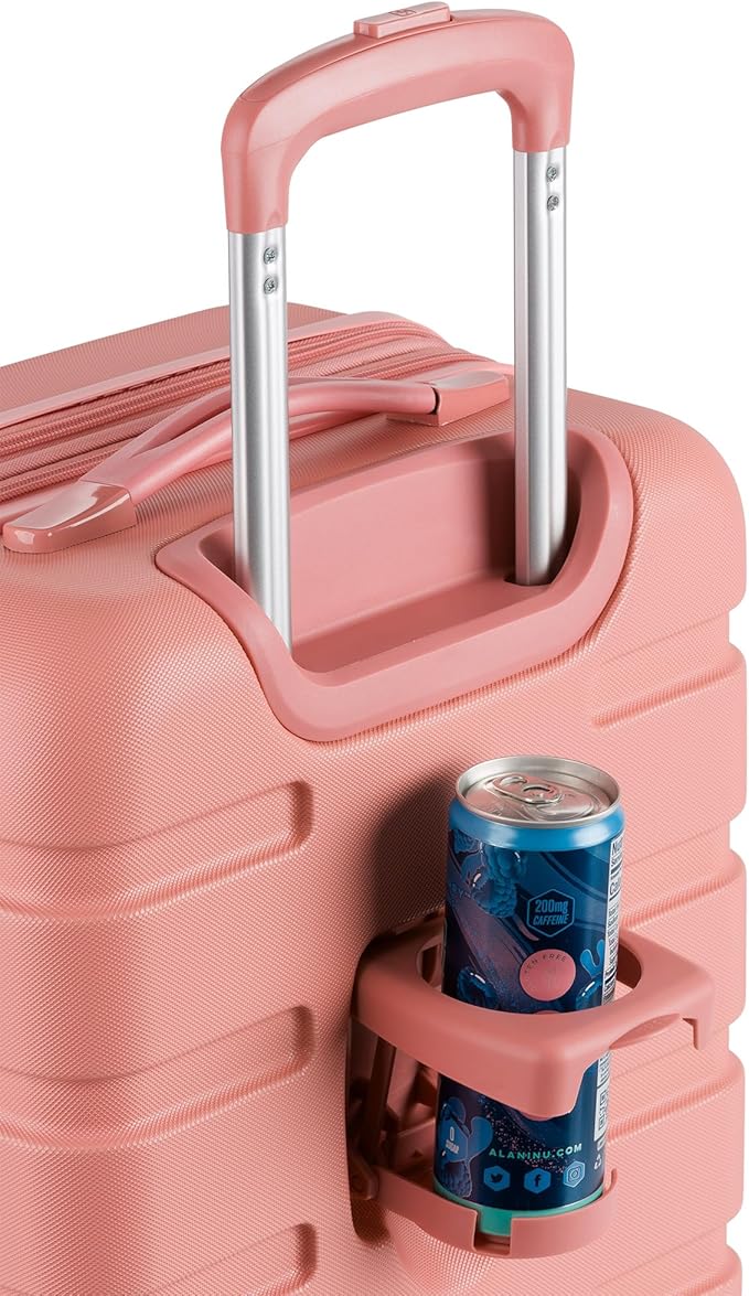 SwissGear 7366 Signature Hardside Expandable Luggage with Spinner Wheels, TSA Lock, Cup-Holder, Coral Almond, 3-Piece Set (19/23/27)