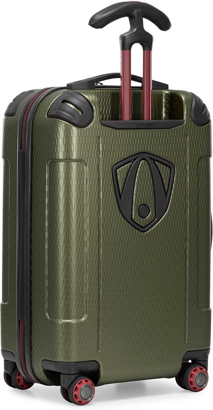 Traveler's Choice Maxporter II Polycarbonate Hardside Trunk with Spinner Wheels, Green, 22-Inch Carry-on Luggage