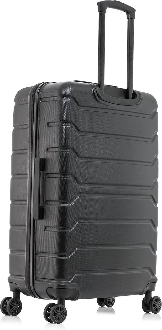 InUSA TREND Luggage with Spinner Wheels | Durable Lightweight Hardside Suitcase, Travel bag with Handle and Trolley, 28-Inch Large Checked luggage | Black