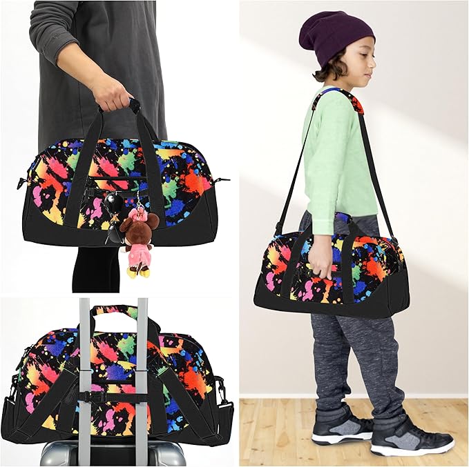 Stumdo Kids Overnighter Duffel Bags for kids, Carry-On Size & Ideal for School Practice or Overnight Travel Weekender Tote for Travel Gym Sport bag for Boys & Girls (11cse)