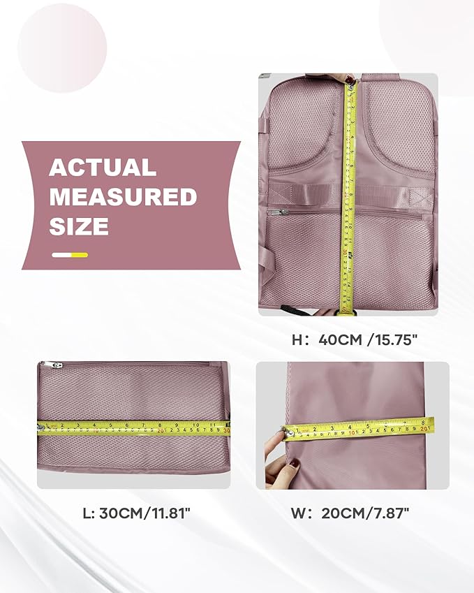 coowoz Travel Backpack Carry On for Women Man Gym Backpacks with Laptop Compartment Mochila de Viaje Teacher Personal Item Backpack Rucksack Airplane Accessories Must Haves Pink Purple Small