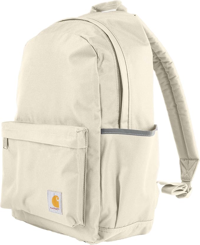 Carhartt 21L Classic Laptop Backpack, Water-Resistant Pack W/ 15" Laptop Sleeve and Organizational Compartments, Chalk