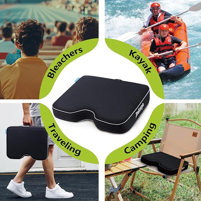 Stadium Seats for Bleachers with Integral Cutting Memory Foam, Stadium Seat Cushion Waterproof Extra Thick Bleacher Cushion, Portable Stadium Cushions for Indoor Outdoor Events
