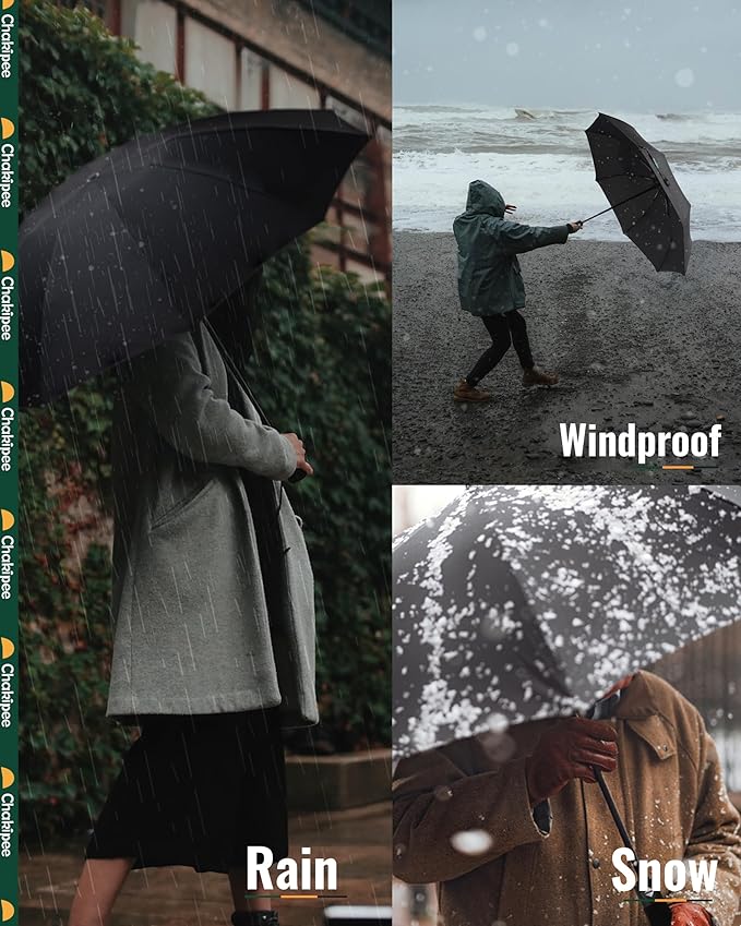 Travel Compact Umbrella Windproof - Portable Automatic for Rain, Folding Umbrella for Men and Women, Portable 210T Fabric