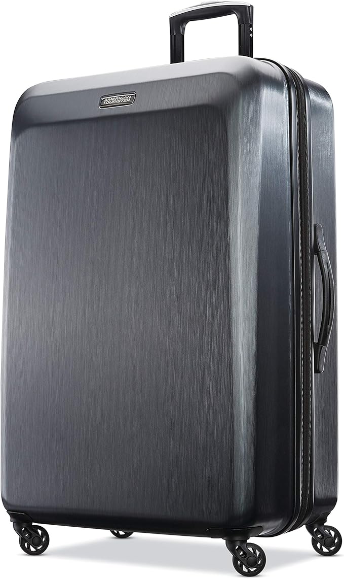American Tourister Moonlight Hardside Expandable Luggage with Spinner Wheels, Anthracite, Checked-Large 28-Inch
