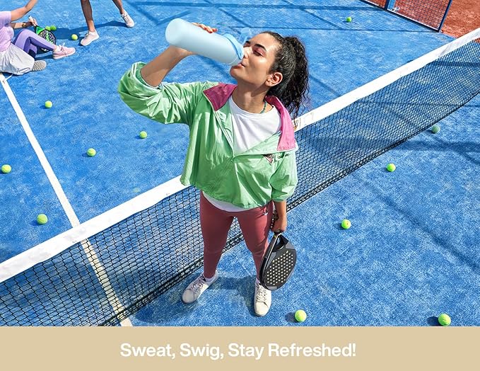 POWCAN 26 oz Insulated Water Bottle with 2-in-1 Straw and Spout Lid, Keep Cold 24H, Leak-Proof, Fits in Car Cup Holder, Stainless Steel Water Bottle for Gift, Gym, Travel and Home (Ivory Porcelain)