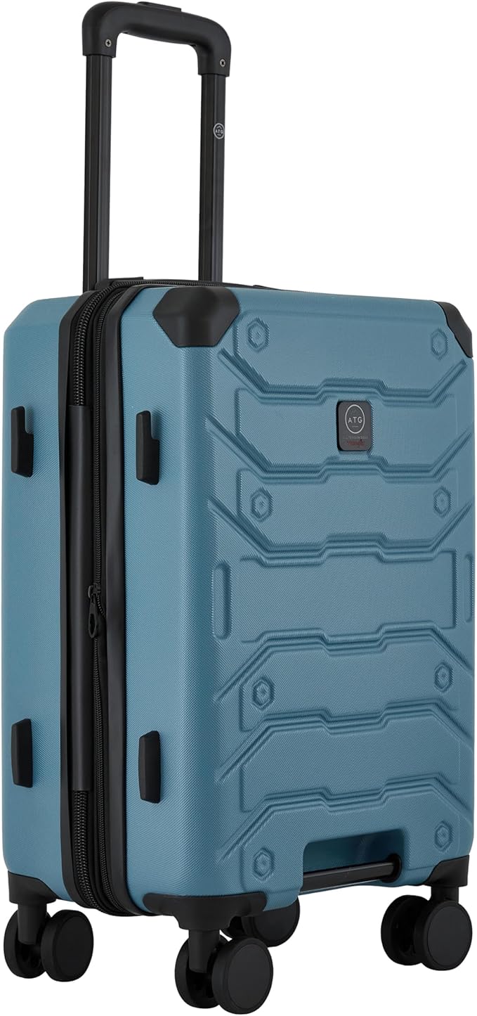 Wrangler ATG Trailway Expandable Hardside Luggage, Storm Blue, 22" Carry-On