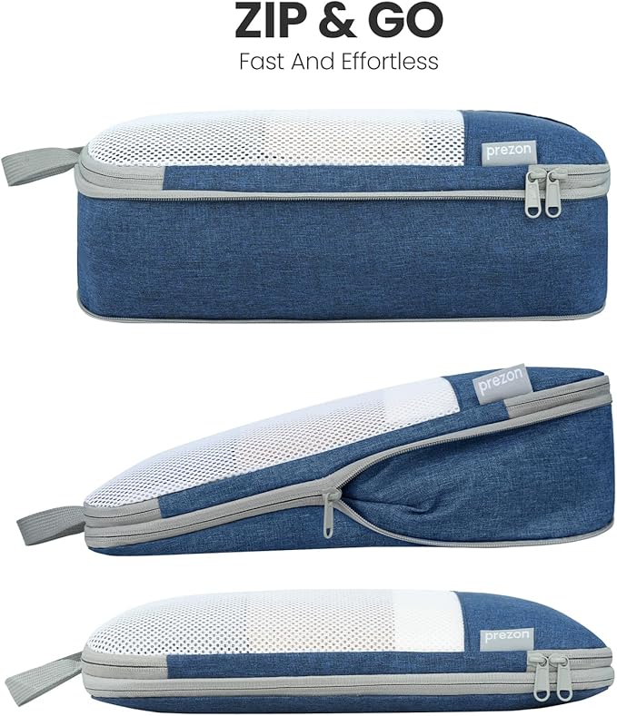 Compression Packing Cubes for Travel, Lightweight Vacation Travel Essentials, Travel Accessories for Suitcase Organizer Bags Set, Durable Luggage Organizer
