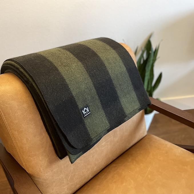 Arcturus Military Wool Blanket - Warm, Thick, Washable - Great for Outdoors, Camping, Stadium Blanket, Picnics, Travel - Car & Bushcraft Survival Kits