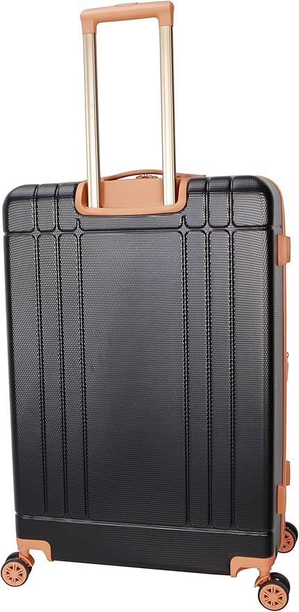 Dockers Hooper Hardside Expandable 8-Wheel Spinner Travel Checked Luggage, 28-Inch, Black
