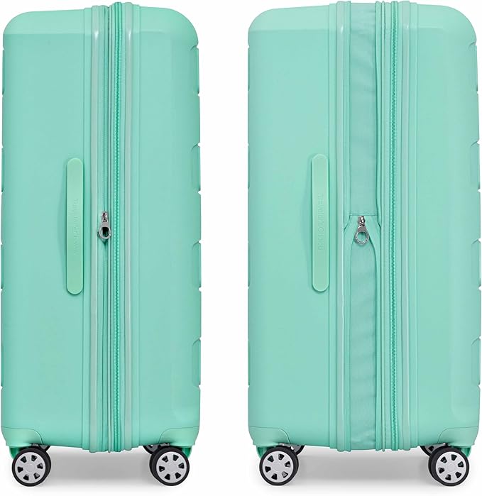 Traveler's Choice Pagosa Hardshell Expandable Luggage with Spinner Wheels, Mint, 3-Piece Set (22/26/30)