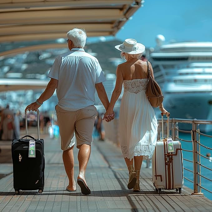 Royal Caribbean & Celebrity Cruise Ship Essentials - Luggage Tag Holders for 2026 Cruise Lovers Must Have, Waterproof & Reusable