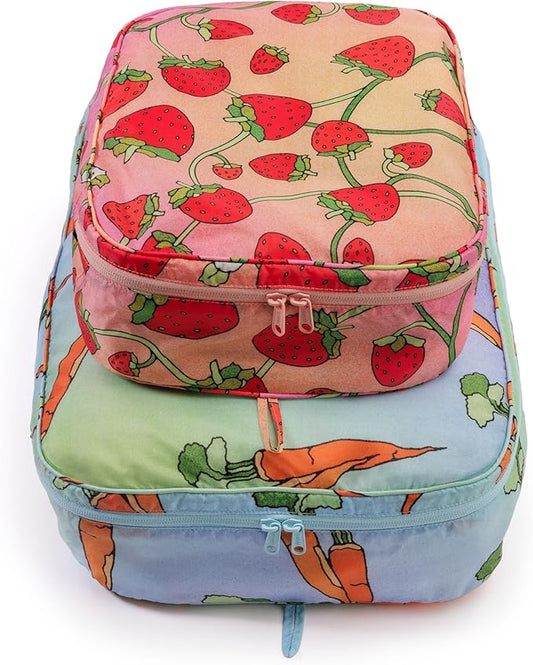 BAGGU Large Packing Cube Set - Carrots & Berries