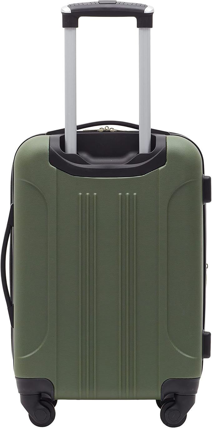 Travelers Club Chicago Hardside Expandable Spinner Luggage, Thyme Green, 22" Carry-On