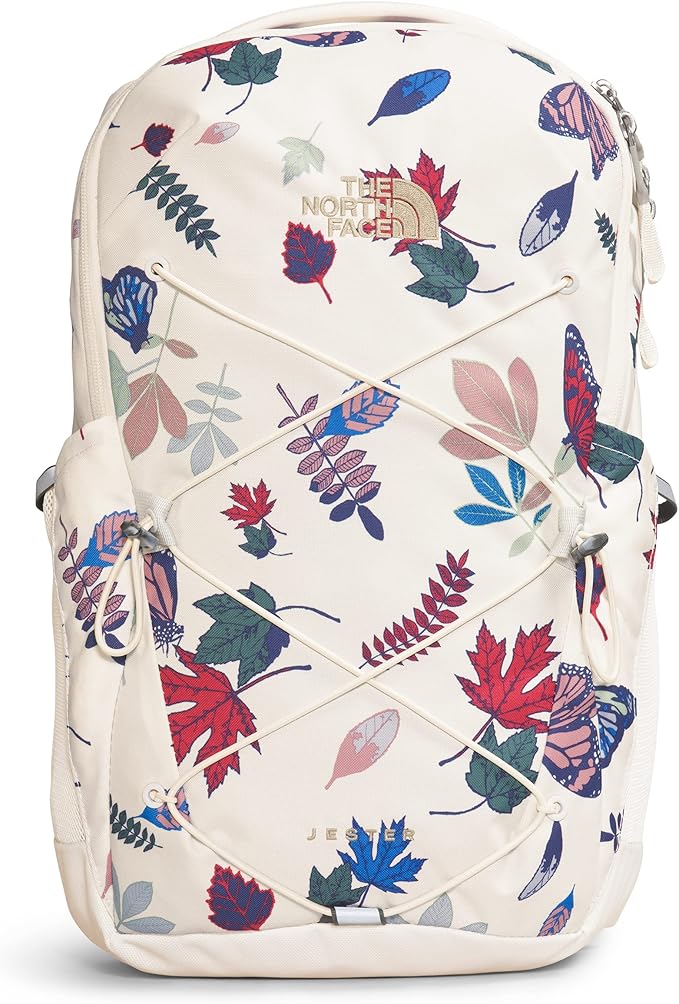 The North Face Women's Jester Everyday Laptop Backpack, Gardenia White Fall Wanderer Print/Gardenia White/Gravel, One Size