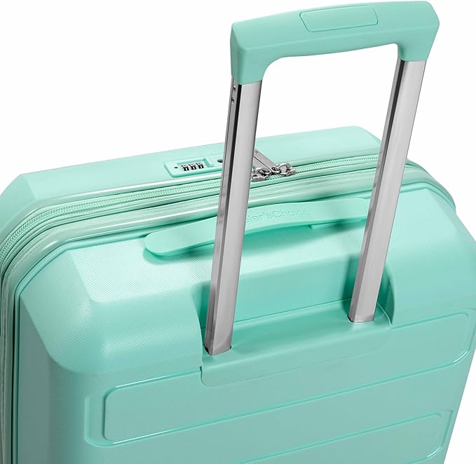 Traveler's Choice Pagosa Hardshell Expandable Luggage with Spinner Wheels, Mint, 26-Inch Medium