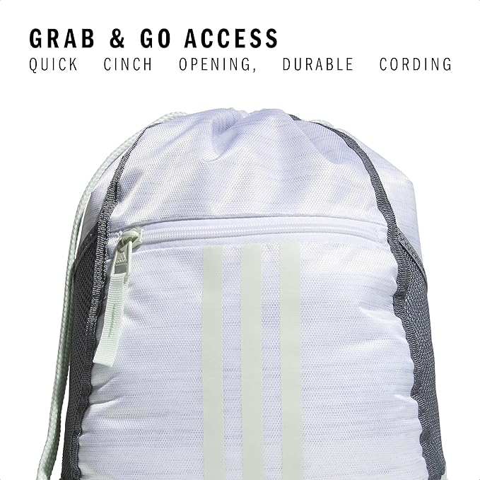 adidas Alliance Sackpack – Drawstring Backpack for Sports, Small Gym Bag