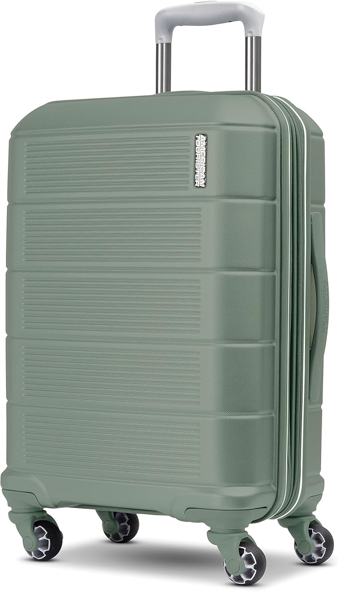 American Tourister Stratum 2.0 Expandable Hardside Luggage with Spinner Wheels, Carry-On, Jade Green
