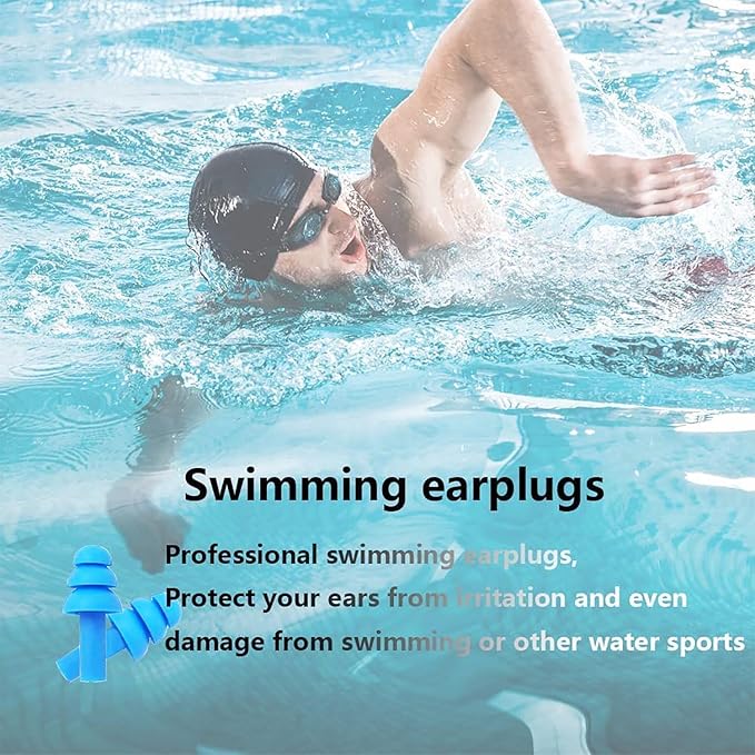 Earplugs for Sleeping,8 Pairs Noise Cancelling Silicone Earplugs for Sleeping Swimming Snoring Concerts